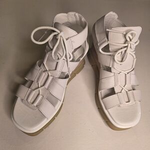 Sorel Cream Platform Gladiator Sandals